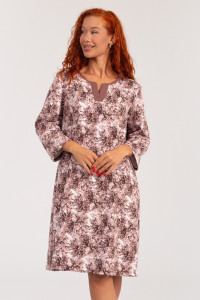 Сорочка женская ФТ-10 "Мадина" футер с начесом (р-ры: 50-60) кофе