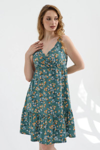 Сарафан женский "Сиеста" 2092-К хлопок (р-ры: 42-52) изумрудный
