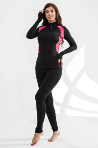 Костюм двойка женский "Термобелье" 369-Рн/Кш рибана с начесом (р-ры: 44-54) фуксия