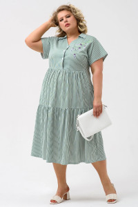 Платье женское 1928-К "Шалфей" кулирка (р-ры: 46-56) зеленый