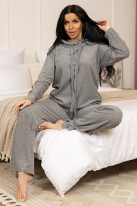 Костюм двойка женский 1979/2 махра (р-ры: 44-58) серый