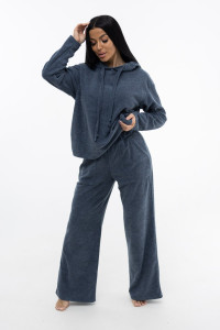 Костюм двойка женский 1979 махра (р-ры: 44-58) индиго