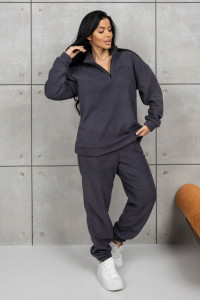 Костюм двойка женский 2079/6 флис (р-ры: 48-58) темно-серый