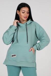 Худи женское "Оверсайз" ХФ-75 футер петля (последний размер) оливка 50