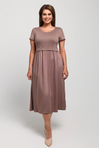 Платье женское "Женственность" вискоза-штапель (последний размер) кофейный 50,52