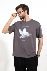 Футболка мужская "Герой-4" кулирка (последний размер) графитовый 54