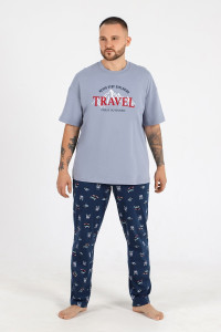 Костюм двойка мужской "Тревел-2" кулирка (последний размер) серый 56