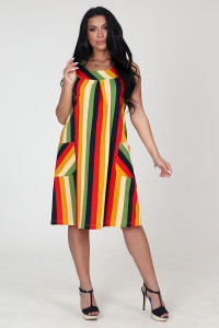 Сарафан женский СК-418 "Вертикаль" кулирка (последний размер) горчица 48