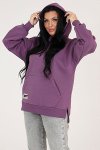 Худи женское "Оверсайз" ХФ-05 футер с начесом (последний размер) слива 46,54
