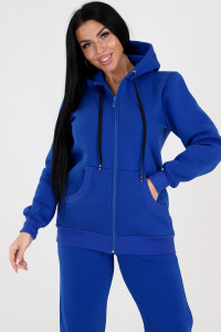 Толстовка женская ТлФ-839 футер с начесом (последний размер) василёк 50