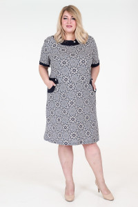 Платье женское "Ретро персона" ПлК-422 кулирка (последний размер) восточные мотивы 66
