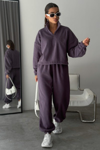 Костюм двойка женский "Космос" флис (р-ры: 44-54) лиловый