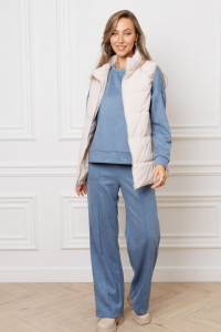 Костюм двойка женский №43043 эко-замша (р-ры: 44-54) синий