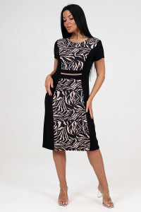 Платье женское "Грация" ПлВ-210 вискоза пенье (последний размер) зебра 54,56,60