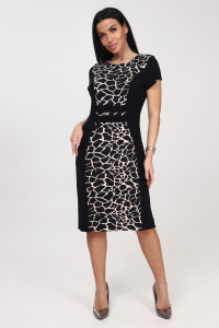 Платье женское "Грация" ПлВ-210 вискоза пенье (последний размер) жираф 48,50