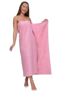 Полотенце махровое "Рельефная полоса" розовый (последний размер) 100х150