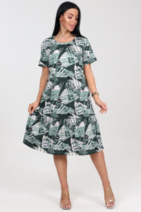 Платье женское "Алёна" ПлК-2582 хлопок (последний размер) треуг.в водорослях 54,58