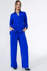 Костюм двойка женский КС-074СНГ/ВАС сингапур (последний размер) василек 52,58