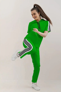Костюм двойка женский КС-006ФР/БЕН футер 2-нитка (последний размер) зеленый 50,54