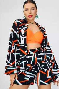 Костюм двойка женский КС-072ПРД/АБСТР прада (последний размер) абстракция 54,56