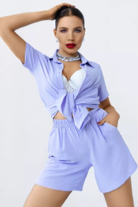 Костюм двойка женский КС-072СНГ/СИР сингапур (последний размер) сирень 50,56