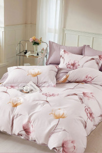 Постельное белье сатин на резинке "Тюльпан" (последний размер) 2.0-сп.