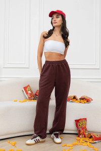 Брюки женские "Пич" М-15БРЖ футер (р-ры: 42-52) коричневый
