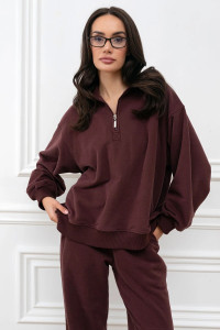 Толстовка женская "Пич" МА-4Т футер (р-ры: 42-52) коричневый
