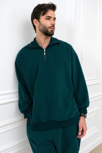 Толстовка мужская "Пич" МА-4ТМ футер (р-ры: 46-56) изумрудный