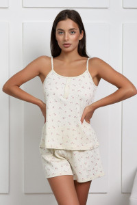 Костюм двойка женский "Нежность New" М-135КП лапша (р-ры: 42-50) молочный