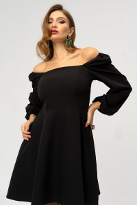 Платье женское ПЛ-143БР/ЧЕР барби (последний размер) черный 42,44