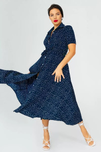 Платье женское ПЛ-140ПРД прада (последний размер) темно-синий 54