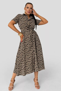 Платье женское ПЛ-140ПРД прада (последний размер) леопард 44,50,52,54,58