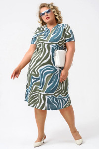 Платье женское 2229-К "Мираж" трикотаж (последний размер) зеленый 60