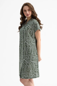 Халат женский "Фантазия" 2205-К трикотаж (последний размер) зеленый 50,58