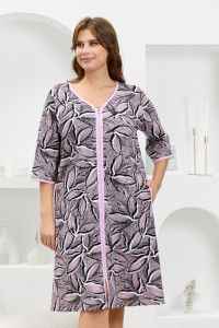 Халат женский "Гевея" кулирка (р-ры: 50-64) серый