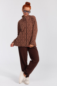 Костюм двойка женский "Эрика" ФК-47 флис (р-ры: 48-58) шоколад