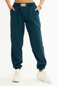 Брюки женские 1936/4 вельвет (р-ры: 46-56) изумрудный