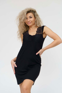 Сорочка женская 990/1 вискоза (р-ры: 42-60) черный