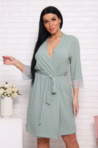 Пеньюар женский "Орхидея" лапша (последний размер) малахит 54