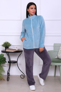 Брюки женские "Карла" велюр (последний размер) графит 54,60,62