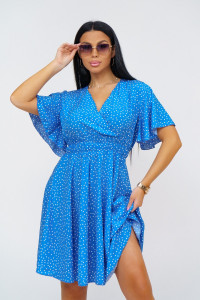 Платье женское "Ирис" штапель (последний размер) электрик 48