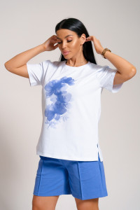 Костюм двойка женский "Агата" кулирка с эластаном (последний размер) фиалковый 56,58