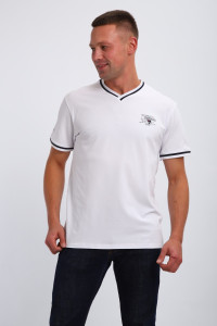 Футболка мужская №059 кулирка с лайкрой пенье (р-ры: M-6XL) белый
