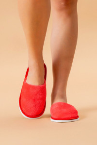 Тапки женские ЖВТ велсофт (р-ры: 36-43) алый закат