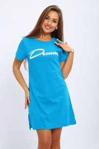 Туника женская №205.1 кулирка (р-ры: 44-54) голубой