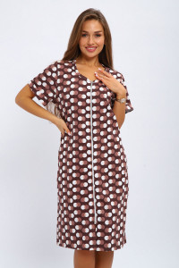 Халат женский №200 кулирка (р-ры: 50-60) коричневый