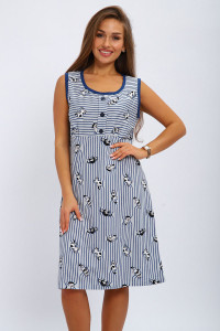 Сорочка женская №201 кулирка (р-ры: 46-56) голубой