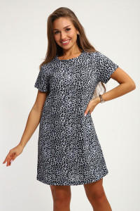 Туника женская №209.1 кулирка (р-ры: 44-56) леопард