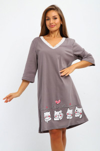 Сорочка женская №195.2 кулирка (р-ры: 50-60) серый